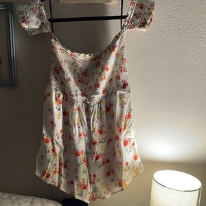 White floral romper